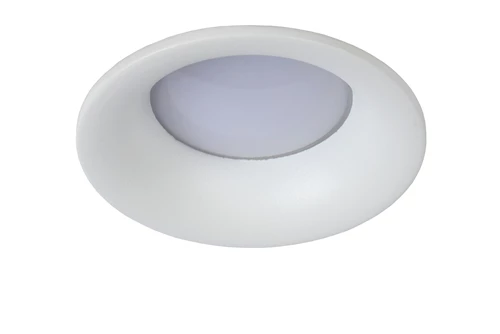 Lucide ZIVA - Recessed spotlight Bathroom - Ø 8,4 cm - 1xGU10 - IP44 - White - turned off